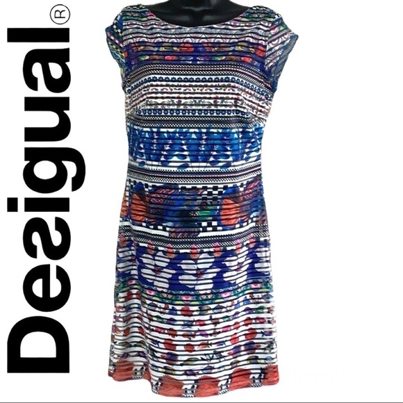 DESIGUAL Vest-FIona Ribbed Dress With Striped Pattern Size S - Picture 5 of 15